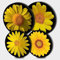 Tucocoo Yellow Sunflower Electric Stove Burner Covers, Set of 4 Round Stove Burner Covers, 8 Inches and 10 Inches, Gas Stove Burner Covers, Metal Stove Burner Cover, Modern Kitchen Cooktop Decorative