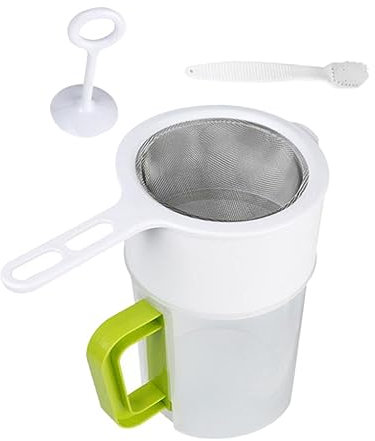 BESTonZON Fettsieb 1 Set Sojamilchfilter-Set Kaffeesieb Metall-Kaffeefilter Handsieb Weinfilter Netz Lebensmittelsieb Filterbeutel Joghurtbereiter Griechisches Sieb Tasse Saft Netzsieb