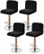 RAKTOV Set mit 4 Barhocker-Bezügen, Abnehmbarer Stuhlbezug, Stretch-Stuhlbezug, Esszimmerstuhl-Schutzbezug, Stuhlsitzbezug für Barhocker, Rückstuhl, Schwarz