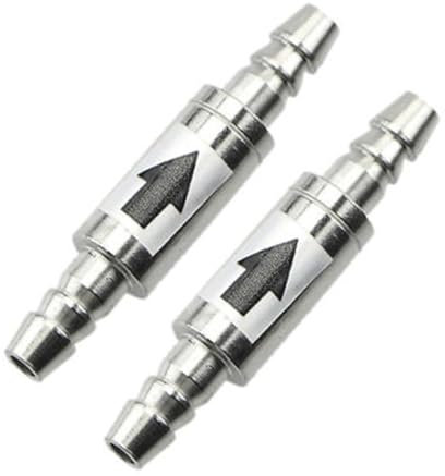 TopHomer Clapet anti-retour en acier inoxydable CO2, 4 mm de diamètre, anti-retour unidirectionnel, accessoires d'entretien pour système d'aquarium