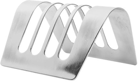 Rejilla de Tostada,Soporte para Pan Tostado, Soporte de Acero Inoxidable con 4 Ranuras, Organizador Portátil para Pan Tostado, Fácil de Limpiar y Usar para Desayuno, Restaurantes y Fiestas