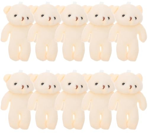 PATKAW 10Pcs Mini Ours Minuscules Ours Poupée en Vrac Minuscules Ours en Peluche Ours en Peluche Jouet Ours en Peluche Animal Porte-Clés pour Bricolage Porte-Clés Saint Valentin
