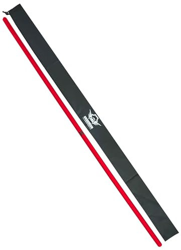Martial Arts Armory Schaumstoffgepolstertes Bo-Stab für sicheres Üben und Training, mit Tragetasche, Rot (Rot, 1,2 m)