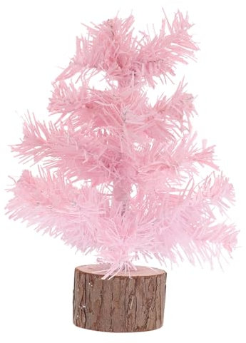 MAGICLULU 2 Pièces Mini Sapin pour Noel Arbres De Noël De Table Mini Arbre Goupillon Dessus De Bureau Mini Bonsaï Artificiel Petit Sapin De Noël en Sisal Décor Ornements Rose Table à Manger