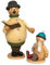 Drechslerei Kuhnert - Rauchmann/Räucherfigur aus Holz - Max als Vorleser mit Mäxchen - 16 cm Höhe - Made in Germany