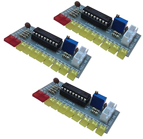VENOAL 3X LM3915 Audio Pegel Anzeige DIY Kit 10 LED Sound Audio Spectrum Analyzer Pegel Anzeiger Kit Electononics Löten