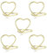 Tucnoeu 30 Stück Herzförmiger Tischkartenhalter Gold Tischkartenhalter Gold Kartenhalter Ideal für Hochzeitsempfänge Partys Weihnachtsessen und Geburtstage