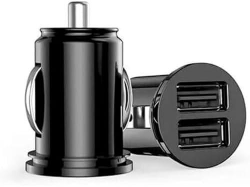 Cigarette Lighter USB Charger -12V USB Socket [Dual Usb Port] 2 PORTS Car Charger 12V/24V Cigarette Lighter Socket Charging Plug for s22 s23 s24 s25 and Tablets,Android phones. etc(Black)