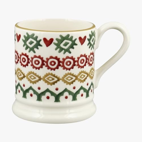 Emma Bridgewater Large Mug 1/2 Pint, Ceramic Coffee Cup Large -Cappuccino, Latte, Coffee, Tea Cup - Beautiful Mugs, Birthday Gift - Coffee Mug Christmas Joy