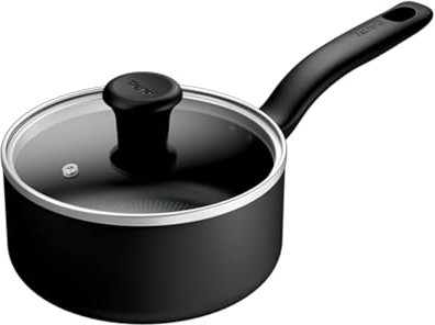 Tefal Titanium Essential Saucepan 18 cm + Lid, Non-Stick Coating, Metal Spatula Safe, Compatible with All Hobs Except Induction, B9412344