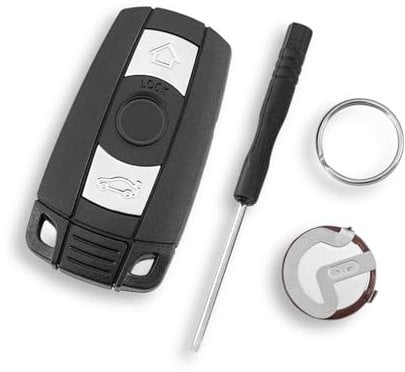 3 Buttons Car Key Fob Case For BMW 1 3 5 6 Z4 X1 X3 X5 Key Fob Series E46 E60 E61 E63 E64 E70 E71 E72 E90 E91 E92 with Screwdriver and Key Ring Batteries VL2020