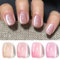 Born Pretty Vernis à Ongles Gels semi-permanents Magnétique, Gelée Rose Nude Holographique Pailleté Cat Magnetic Eye Gel U V Brillant Scintillant Auroras Vernis à Ongles Gel 4PCS