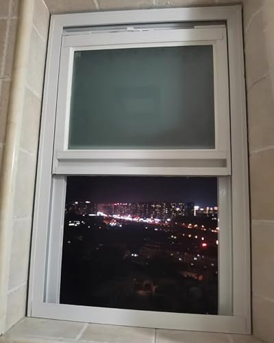 Ventana Ventanas Corredizas Blancas para Interior y Exterior, Reemplazo de Invernaderos para Restaurantes, Gallineros, Ventanas de Doble Panel con Mosquitero, Fácil de Instalar(WxH 24x35 in/60x88cm)