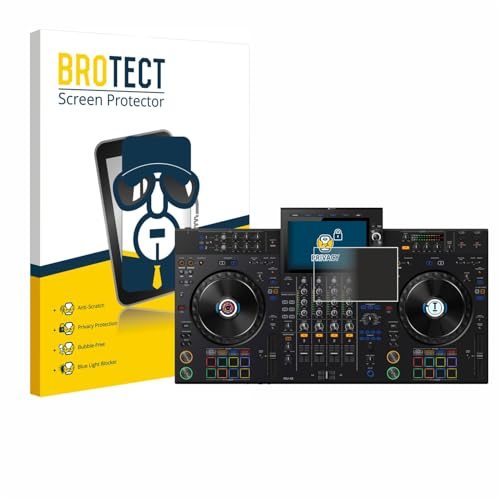 BROTECT Blickschutzfolie für AlphaTheta XDJ-AZ | Anti-Spy Displayschutz Made in Germany MP3 und Media-Player Privacy Screen Protector Sichtschutz Blaulichtfilter Klare Folie