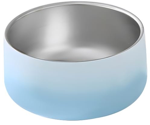 Rice Bowl, Made of 316 Stainless Steel Bowls, Small Double-Walled Rice Bowls, Stainless Steel Soup Bowls, Metal Bowls for Salad, Fruit, Cereal, Anti-Hot Double Layer Stainless Steel Bowls (Blue)
