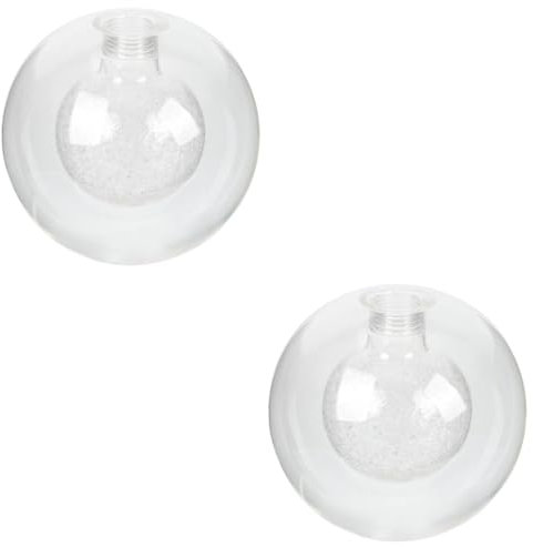 Mikikit 2stücke Glas Lampenschirm Basis Deckenlampe Doppelglas Kugel Form Für Pendelleuchte Und Kronleuchter Einfacher Einbau Warmes Licht Langlebig Stilvolle Wohnraumdekoration