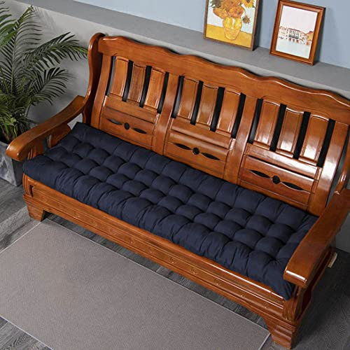 Gartenbankkissen, 2 Personen, 8 cm stark, rechteckig, für Haus, Terrasse, Schaukel Stuhl (160 x 55 cm, maritim)