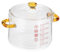 BEBEMOKO Casserole Verre Double Bol Haute Température Ustensile de Cuisine pour Réunions Familiales Événements Design Ergonomique Non Adhésif