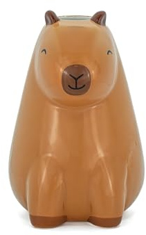 Sass & Belle Capybara Mini Vase - Brown Dolomite Ceramic Table Decoration, Flower Vase for Home Decor, Small Glass Vases for Flowers, Sass and Belle Animal Design