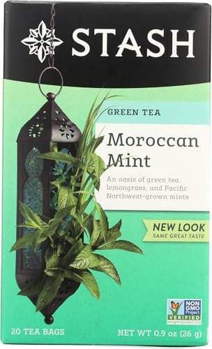 Stash Tea Company Premium Marokkanischer Mintgrüner Tee, 20 Teebeutel, 26 g