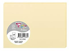 Clairefontaine 11376C Packung mit 25 Karten Pollen in Format C6, 110 x 155mm, 210g, chamois