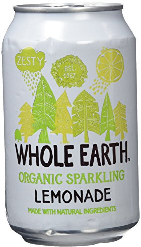 Whole Earth - Refresco Ecológico de Limón - 330 ml - Sin Azúcar Añadido y Sin Gluten - Apto para Veganos - Indicado para Tomar en Frío - Elaborada con Ingredientes Naturales