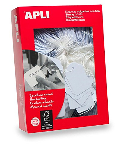 APLI 387 - Hängeetiketten weiß 13 x 20 mm 1.000 Stück