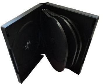 5x 8fach 8er DVD CD Box Hüllen black