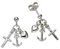 Zeeme for Kids Kinder Ohrhänger 925 Sterling Silber Glaube Liebe Hoffnung 360221802