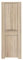 FORTE CALPE Schrank 70, Kleiderschrank klein Flurschrank schmal Garderobenschrank Skandinavisch Drehtürenschrank 1-türig Holzdekor: Sonoma Eiche, 69 cm breit x 198 cm hoch x 42 cm tief
