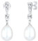 Elli - Pendientes de botón de plata de ley con cristal swarovski