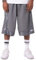 Pro Club Herren Basketball-Shorts aus schwerem Netzstoff - Grau - Mittel