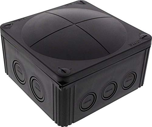 WISKA 10062215 Abzweigkasten (L x B x H) 140 x 140 x 82mm Schwarz (RAL 9005) IP66/IP67 1St.