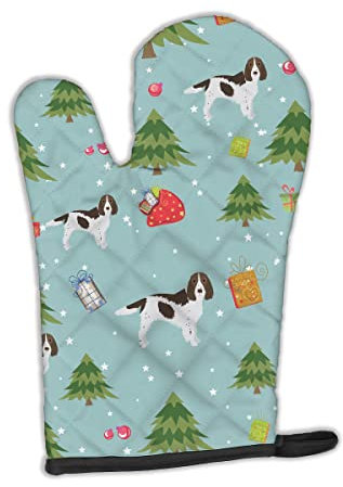 Caroline's Treasures Christmas Springer Spaniel Oven Mitt BB4983OVMT, Fabric, Multicolor