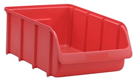 hünersdorff Sichtbox / Stapelbox / Lagerbox in Größe 5, stapelbar, Farbe: Rot