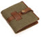 DRAKENSBERG Canvas Geldbörse Herren 'Earl' - Stoff Brieftasche mit Leder, 3fach-gefaltet, Vintage, nachhaltig, ausgefallen - Oliv-Grün, DR00170