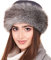 Futrzane Mütze Fellmütze Vlies Pelzmütze Wintermütze Damenmütze (M, Dunkelgrau - Silber)