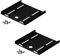 PerfectHD 2X Einbaurahmen | 1-Fach | Montage Set für Festplatten | von 2,5 auf 3,5 | unterstützt Jede 2.5 HDD SSD Festplatte | Einbauwinkel Metall | Schwarz | 2 Stück
