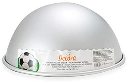 DECORA 0062957 BACKFORM HALBKUGEL AUS ELOXIERTEM ALUMINIUM Ø 22 X H 11 CM