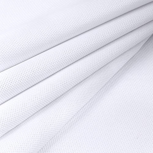 Pllieay 150 x 100 cm groß weiße Aida Leinwand, Aida Stoffe Weiß zum Sticken, Klassische Reserve Aida Stoff, Kreuzstich Stickerei Stoff, 14 Count