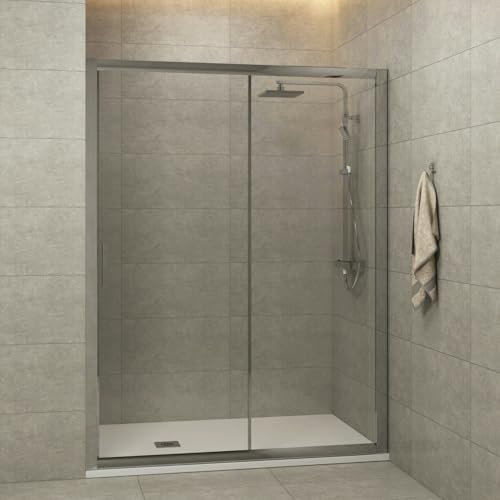 1200mm Sliding Shower Door 6mm Safety Tempered Glass Reversible Shower Enclosure Cubicle Screen