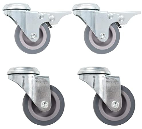vidaXL Bolt Hole Swivel Casters 4 pcs 50 mm