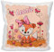 Unikatolo Kissen Fuchs Mädchen mit Name personalisiert, Kuschelkissen Geschenkidee für Kinder, Geburtstag, Weihnachten, Ostern Schulanfang, Sitzkissen, Kinderzimmerdeko pink orange