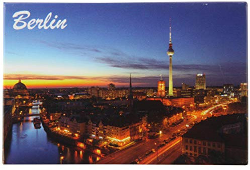 Kühlschrank-Magnet Berlin | Fernsehturm & Spree | Starker Halt | Foto-Magnet 8 x 5,5 cm | typisches Souvenir