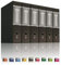 LogicaShop UBOX 6 Raccoglitori ad Anelli A4 Dorso 8 con Custodia Cartone, Formato Commerciale, Registratore con Meccanismo a Leva D, Raccoglitore con Scatola, Faldone Universale (Nero)