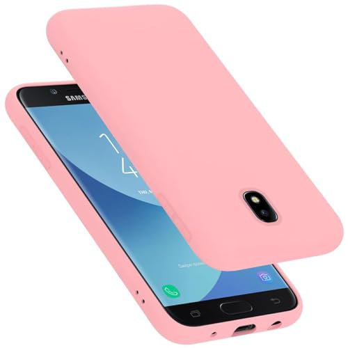 Cadorabo Hülle kompatibel mit Samsung Galaxy J5 2017 Hülle Silikon Handyhülle für Galaxy J5 2017 Case aus flüssigem Silikon- Kratzfeste und stoßfeste dünne TPU Schutzhülle - Liquid PINK