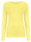 Hamishkane Ladies Long Sleeve Round Neck Plain Casual Basic Stretchy Fitted Womens T-Shirt Top Yellow