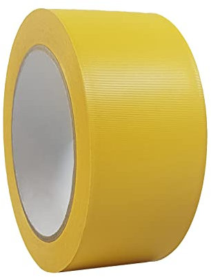 Weich PVC Schutzband | Gipserband | Fassadenband | Putzerband Gerillt oder Glatt | 50mm x 33m | Weiß oder Gelb, Farbe:gelb gerillt