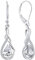Starchenie Unendlichkeit Ohrringe 925 Sterling Silber Ohrringe Edelsteine Verdrehter Schmuck Geburtsstein Ohrringe für Damen