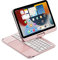 SOUYOYIHI Magnetic iPad Mini 6th Generation Case with Keyboard Touchpad 7 Colors Backlit Keyboard 360 Rotatable Slim Folio iPad Mini 6 Keyboard Cover (RoseGold)
